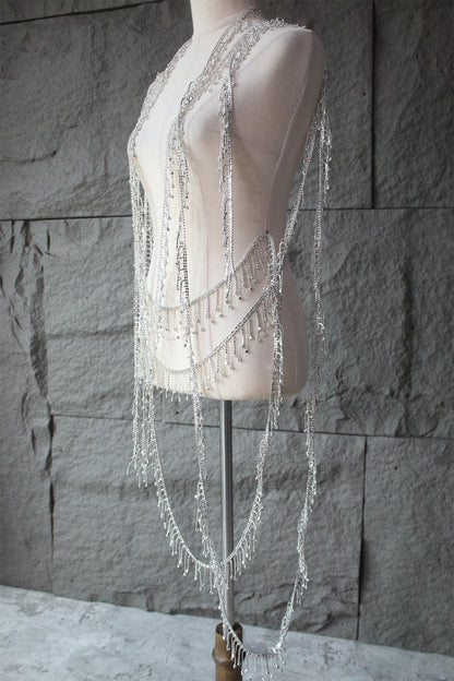 Chaîne à pompons en strass : garniture à paillettes de cristal, accessoire de robe de mariée à faire soi-même