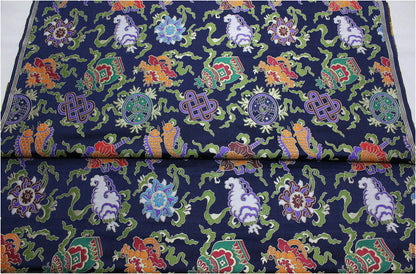 Chinese Brocade Fabric: Silk Rayon Jacquard, Mongolian Gown Decoration