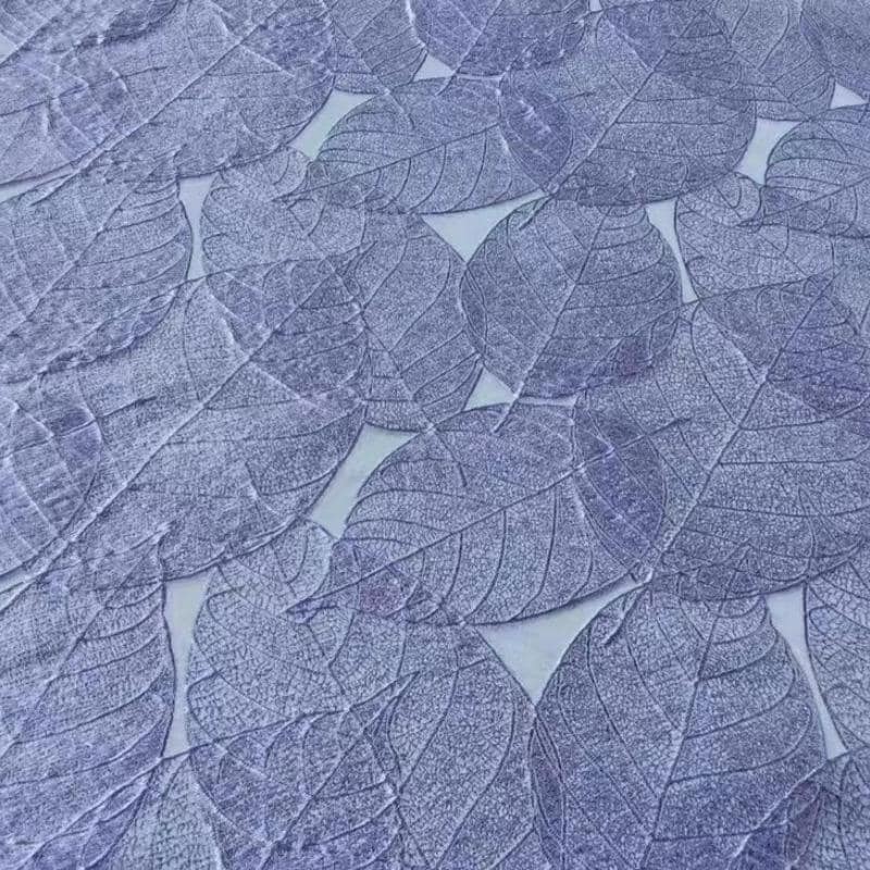 Metallic Leaf Jacquard Fabric: 3D Texture, 59" Wide, Upholstery & Sewing