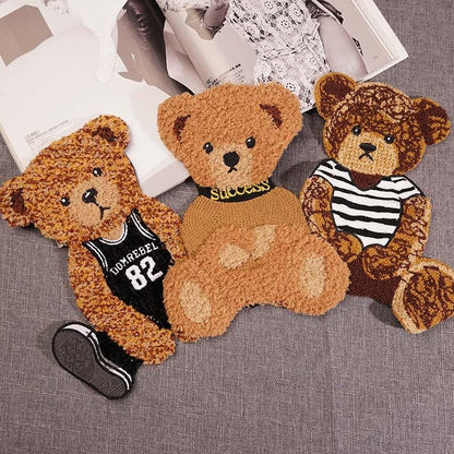 Teddy Bear Embroidered Patch: DIY Clothing Decor