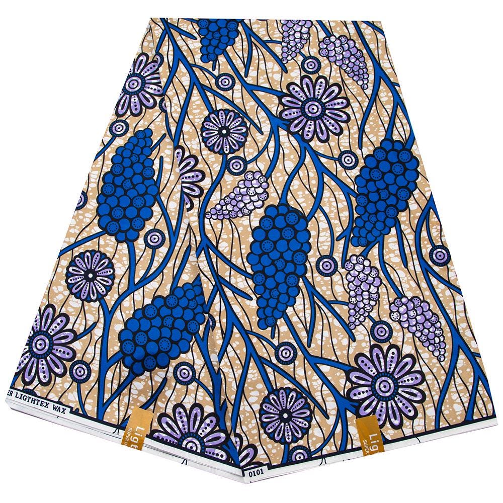 African Ankara Wax Print Fabric: Vibrant Colors, 6 Yards