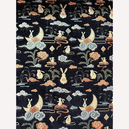Rabbit Brocade Jacquard Fabric: 57"W Chenille Upholstery, Costume, Decor