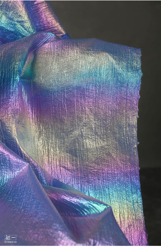 Laser Pearl Micro-Wrinkle Gauze Fabric ��� Iridescent Costume Materi" Wide