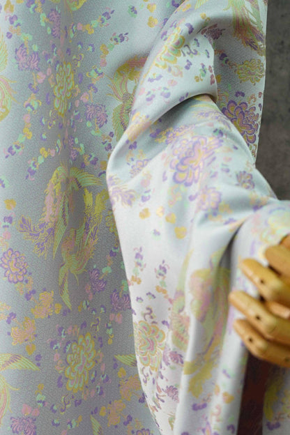 Tissu jacquard : 147 cm (58 pouces) à motif de peinture chinoise ancienne, pour costumes et décorations