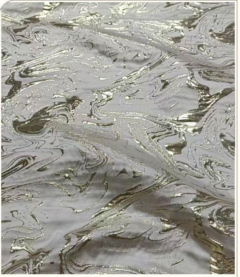 Double-Sided European Landscape Jacquard Fabric ��� 3D Embossed Gold Weave, Luxury Tapestry Texti"Wide