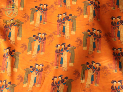 Tang Yin Court Ladies Linen Fabric: Ming Dynasty Sewing & Upholstery