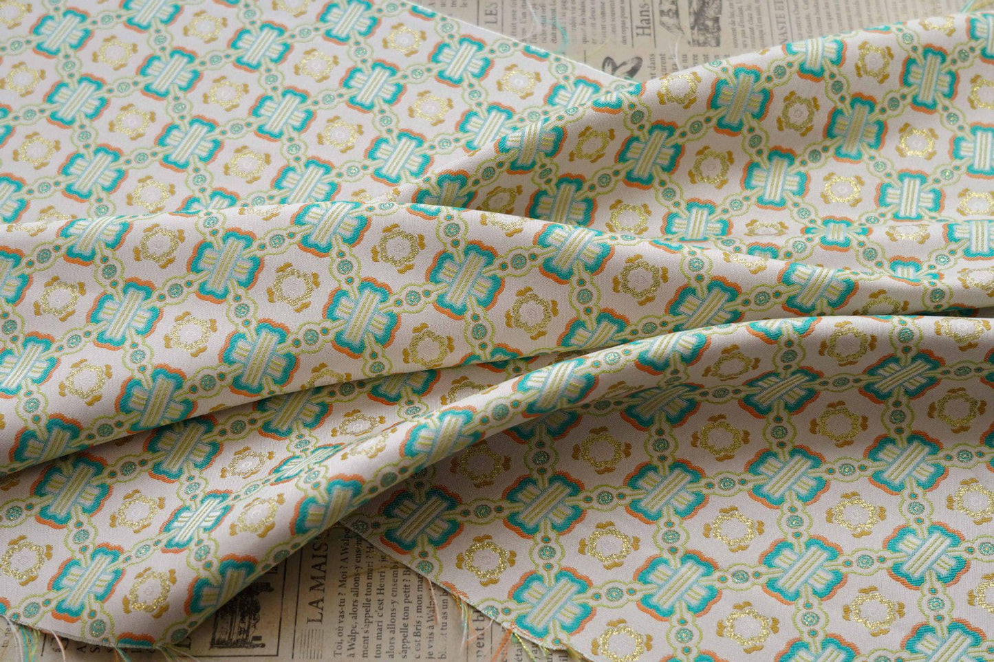 Green Dragon Brocade Fabric: Chinese Cheongsam Dress Material (59"W)