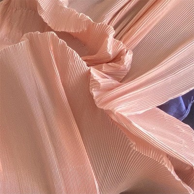 Pleated Crepe Fabric: 59"W Stiff Polyester for DIY Decor & Costume