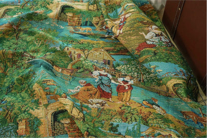 Jacquard Woven Fabric: Oil Painting Pattern, 50% Cotton (59"W)