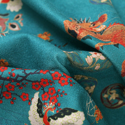 Floral Phoenix Micro Faux Suede Fabric: 59" Wide, Apparel & Decor