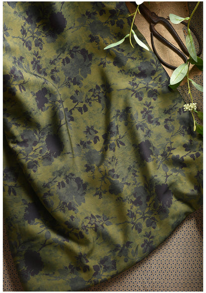 Imperial Green Cotton Sateen Fabric: 55" Wide, Drapery & Upholstery