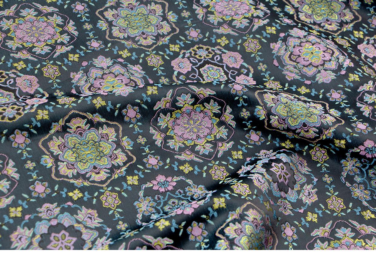 Tissu brocart DunHuang Baoxiang : 59 po de large, pour costumes tibétains