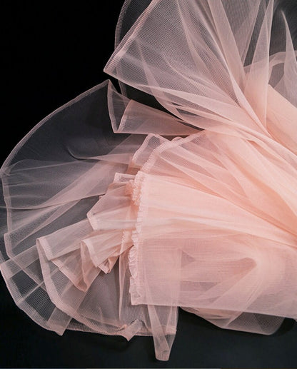 Pleated Organza Fabric: Stiff Texture Designer Material, 62" Wide