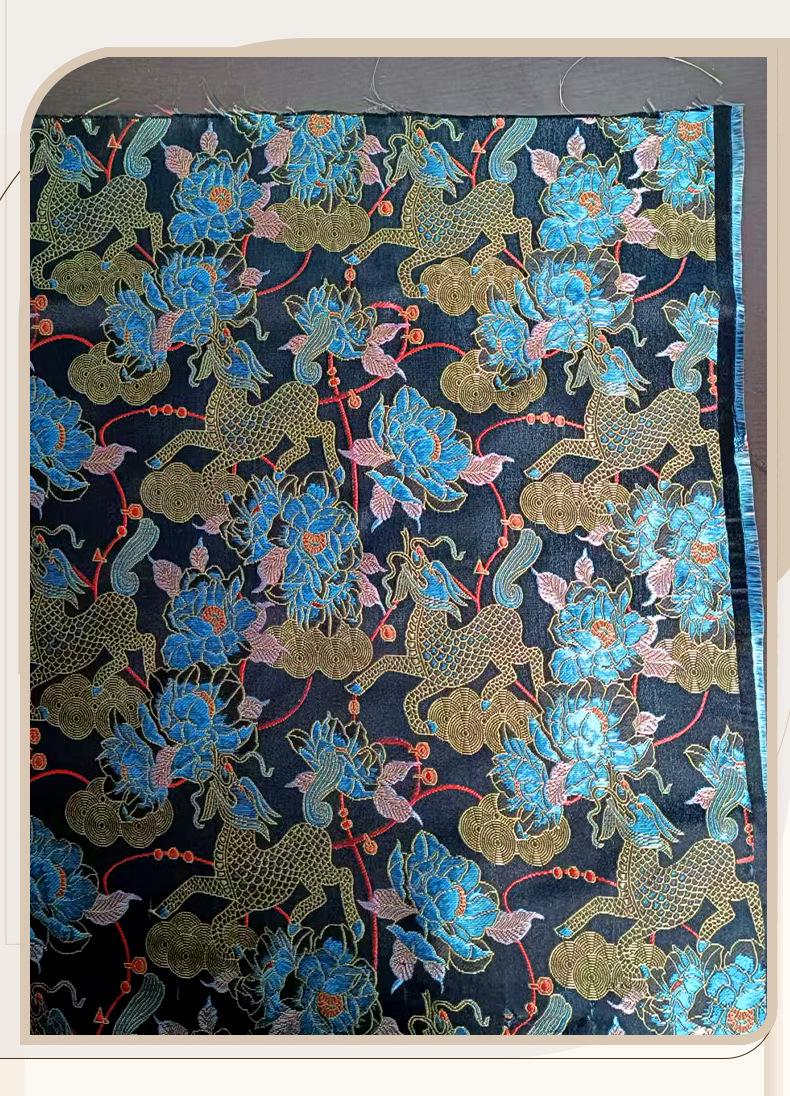 Kirin Peony Brocade Fabric ��� Color-Woven Jacqua"W