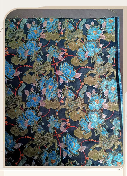 Kirin Peony Brocade Fabric ��� Color-Woven Jacqua"W