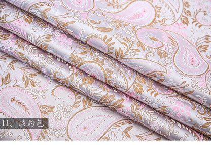 Tissu brocart à motifs cachemire : Rayonne - 45 cm