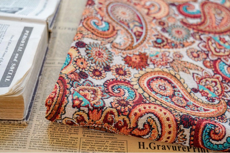 Palace Paisley Jacquard Fabric: Autumn Upholstery & Sewing, 59"W