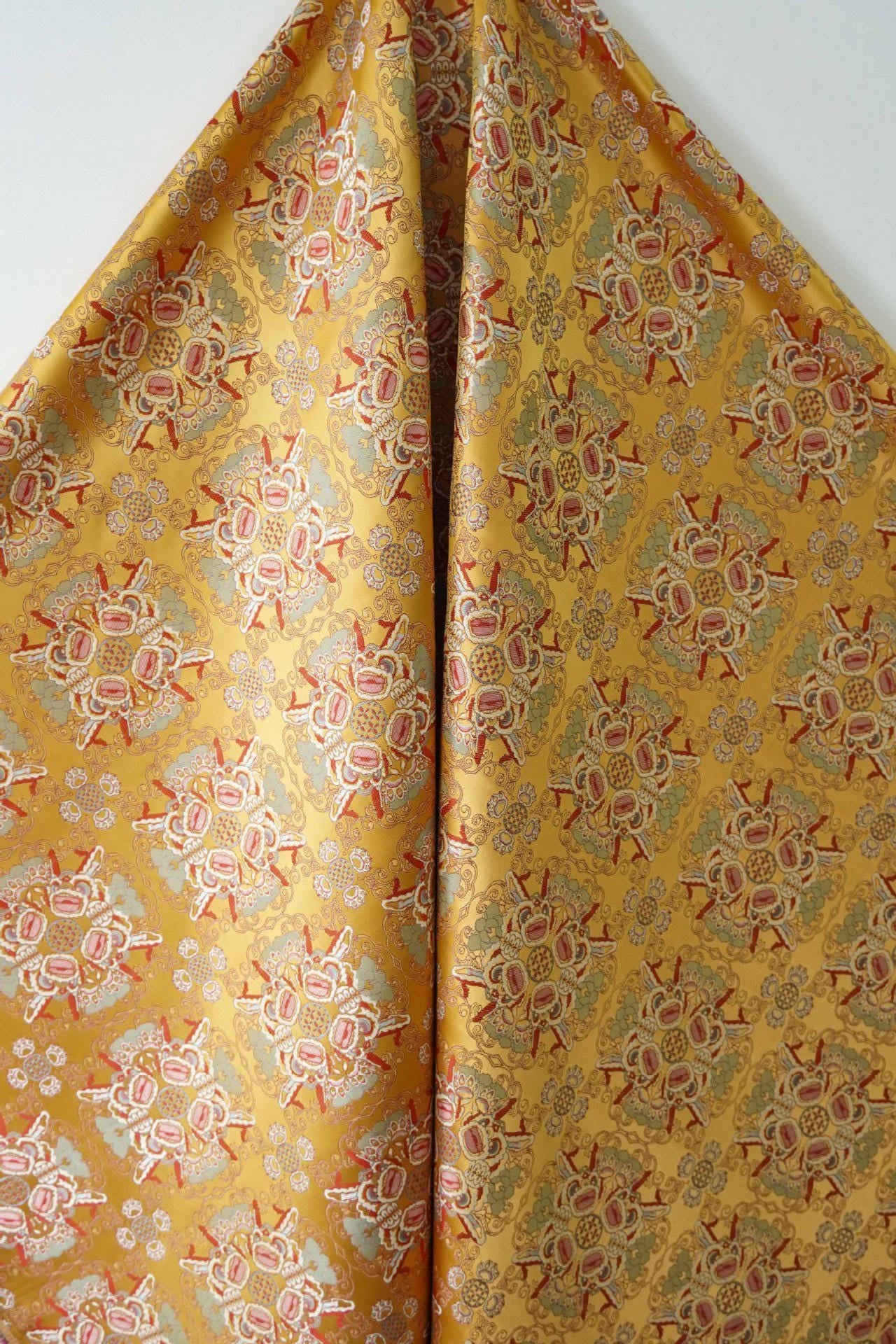 Chinese Song Brocade Fabric with Lion Jacquard ��� Home D��cor T"W