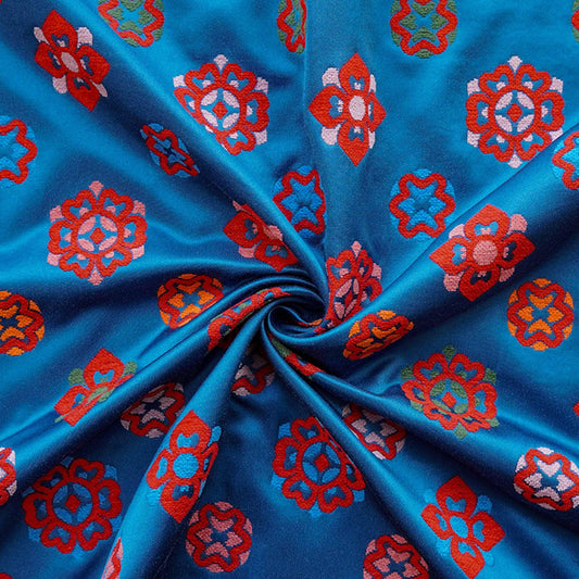 Floral Brocade Fabric ��� Bao Xiang Style Sewing Materi" Wide