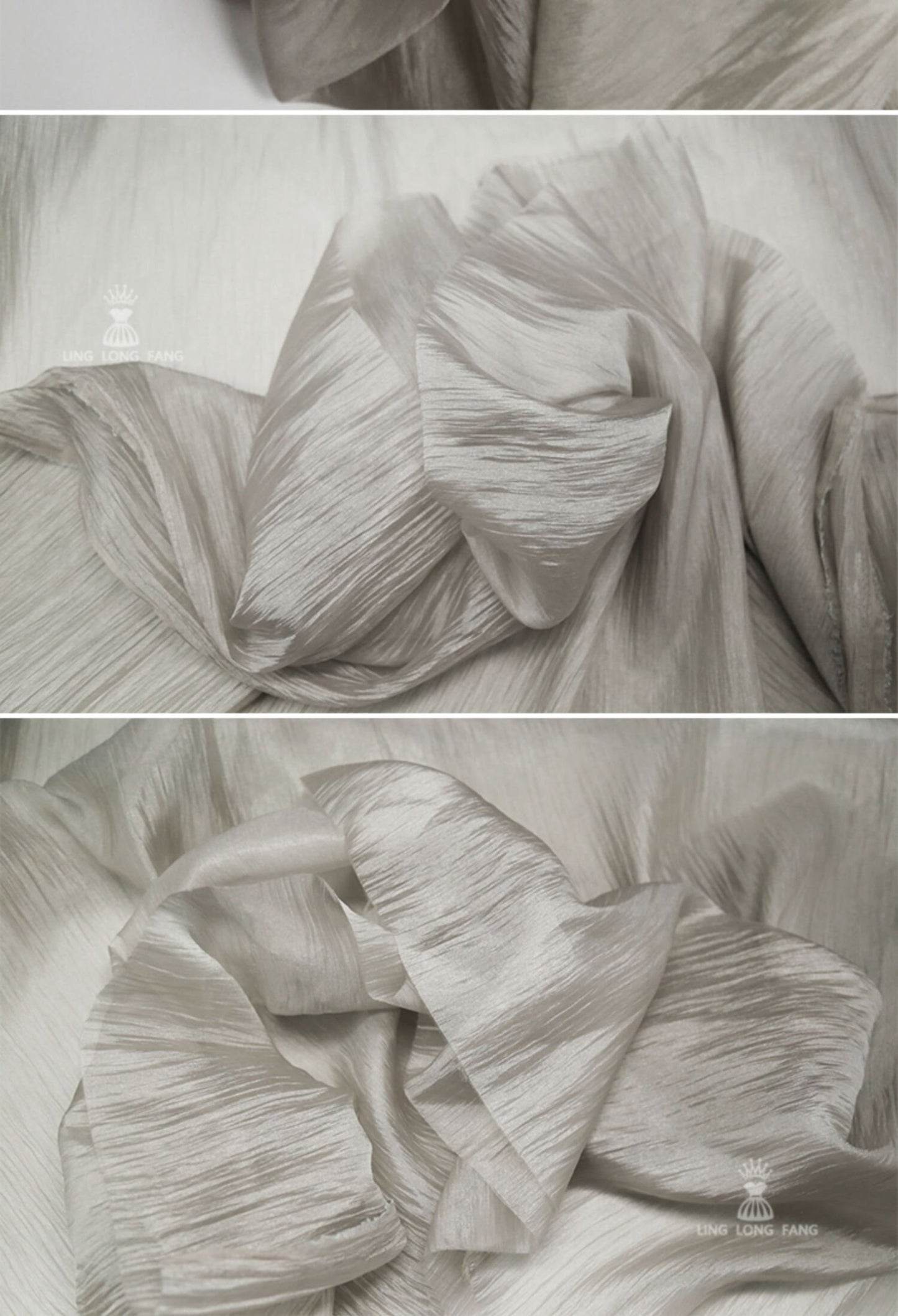 Shiny Glazed Rayon Blend Fabric: Lightweight Pearlescent Material, 59" Wide