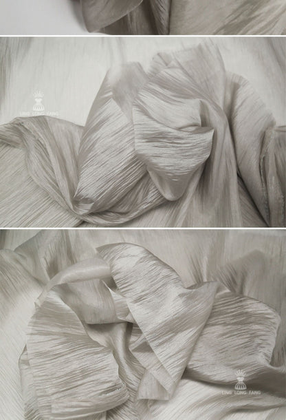 Shiny Glazed Rayon Blend Fabric: Lightweight Pearlescent Material, 59" Wide