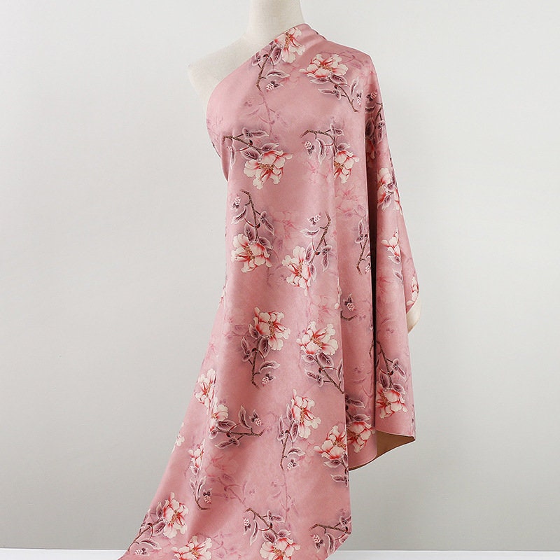 Floral Faux Suede Fabric: 59" Wide Polyester Upholstery