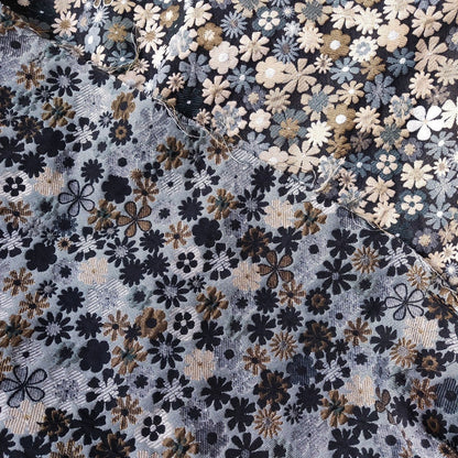 Floral Jacquard Woven Fabric: 3D Embossed Reversible Upholstery, Costume, Sewing - 54"W