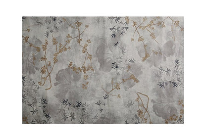 Bamboo Print Ramie Fabric: Light Gray Upholstery, Costume, Scarf - 57"W