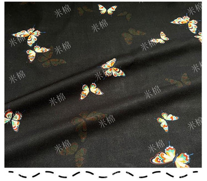 Butterfly Dance Print Fabric: 100% Cotton Quilting & Sewing Material, 55"W