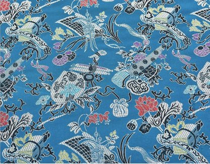 Eight Immortals Brocade Fabric: 59"W Rayon Upholstery & Sewing