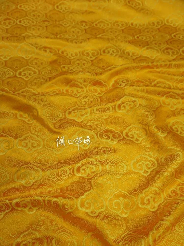 Cloud Brocade Fabric: Silk Rayon Jacquard, Costume Dress Material