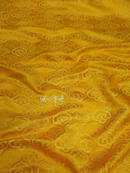 Cloud Brocade Fabric: Silk Rayon Jacquard, Costume Dress Material