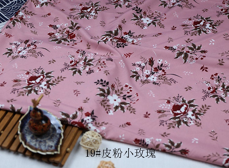 Floral Print Chiffon Fabric: Soft Polyester Satin, 59" Wide