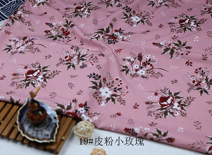 Floral Print Chiffon Fabric: Soft Polyester Satin, 59" Wide