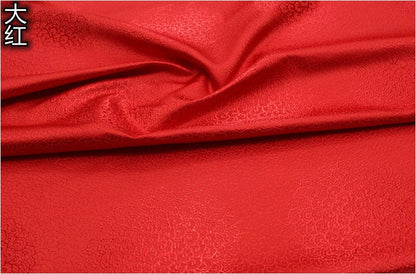 Cloud Brocade Fabric: Red & Blue Jacquard, Costume Dress Material