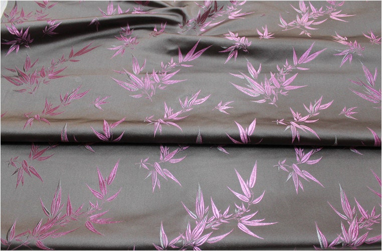 Bamboo Flower Silk Brocade Fabric: Quilting Sewing Upholstery (29.5" Wide)