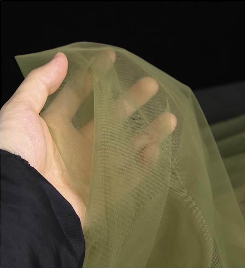 Green Sheer Gauze Mesh Fabric ��� Wedding & Party Decor, Drapi")