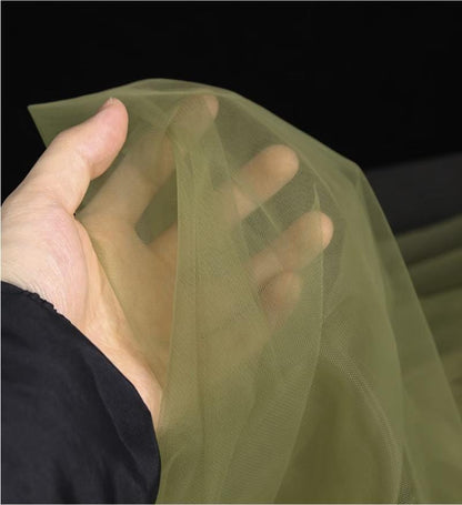 Green Sheer Gauze Mesh Fabric ��� Wedding & Party Decor, Drapi")