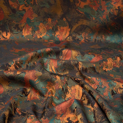 Tissu brocart à texture peinture à l'huile : Jacquard en mélange de rayonne (59 po L)
