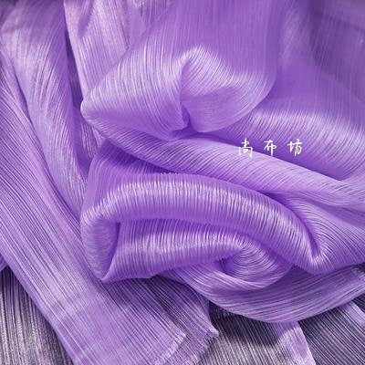 Crinkled Pleated Organza Fabric: 55" Wide Stiff Texture