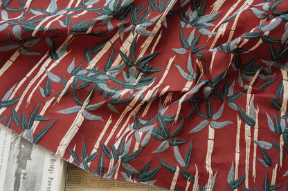 Tissu jacquard en bambou tissé : style peinture à l’huile, 152 cm de large