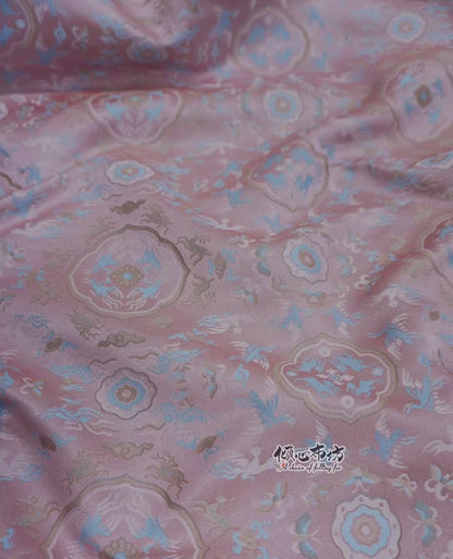 Tissu brocart à fleurs zen roses : largeur 147 cm (58 po), tissu pour costumes et décoration