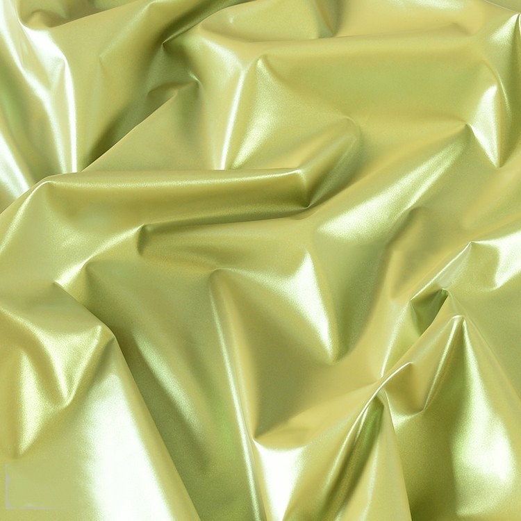 Space Silver PU Leather Fabric: Shiny Metallic Designer Material, 59" Wide