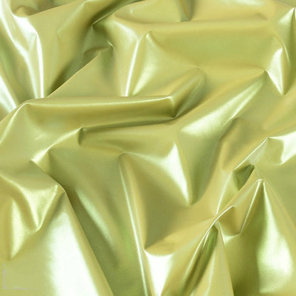 Space Silver PU Leather Fabric: Shiny Metallic Designer Material, 59" Wide