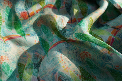 Ramie Fabric: African Tropical Print, Soft Home Textile