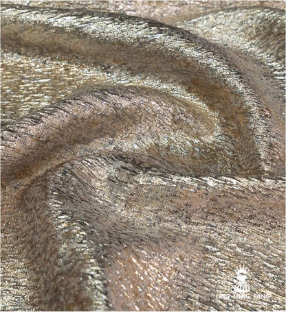 Tissu jacquard à fil doré métallisé : ameublement, costume, décoration en relief 3D (55 po L)