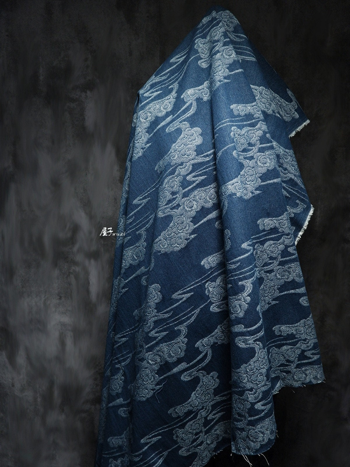 Jacquard Denim Fabric: 3D Woven Cotton, Upholstery & Sewing (65")