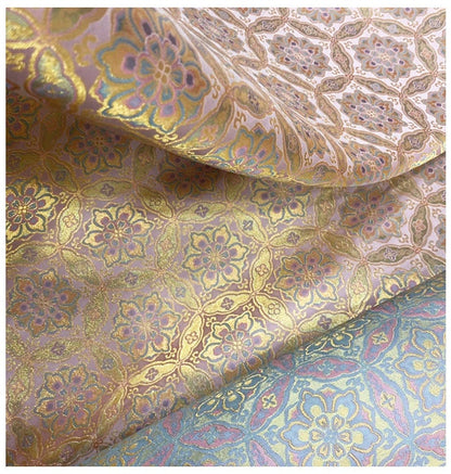 Tissu brocart Baoxiang de Dunhuang : 150 cm de large, tissu pour robe cheongsam tibétaine