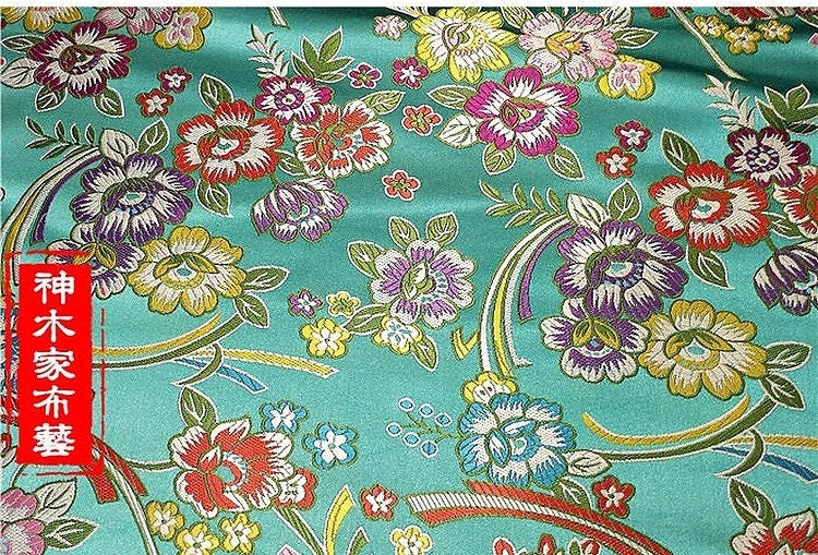 Peony Brocade Fabric: Silk Rayon Blend, Floral Upholstery & Costume