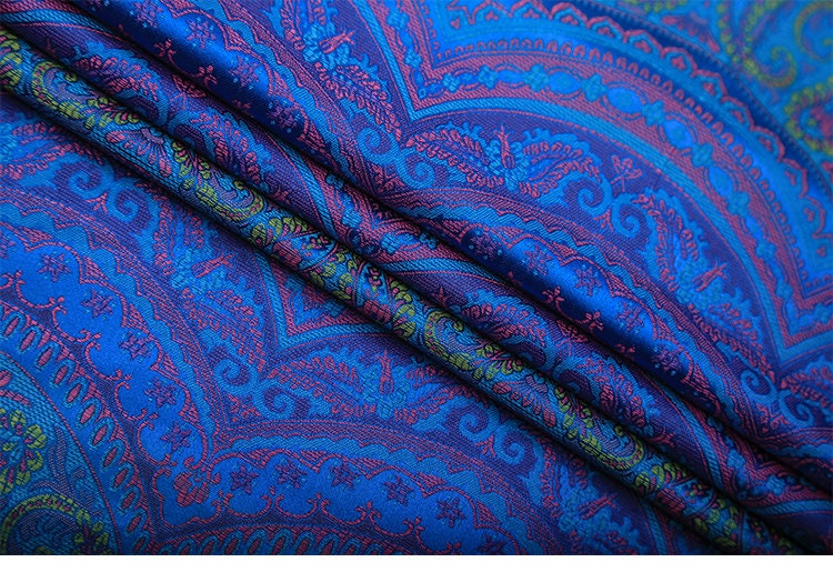 Paisley Brocade Fabric: Indian Rayon for Crafts & Upholstery